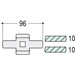 Verbindingselement profielrail APO ABB Componenten KONTAKTBLOK RAIL-KABEL (10) 4TBO858006C0100